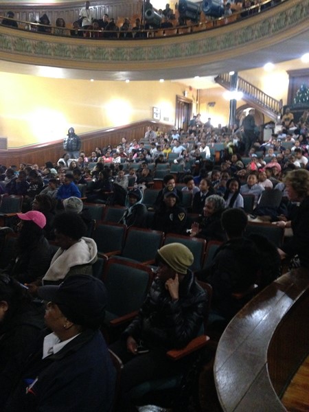 Audience at Black History Month program